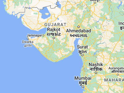 Map showing location of Lāthi (21.71667, 71.38333)