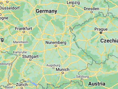 Map showing location of Lauf an der Pegnitz (49.51386, 11.28247)