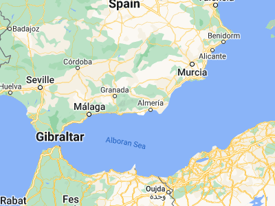 Map showing location of Laujar de Andarax (36.99516, -2.89033)