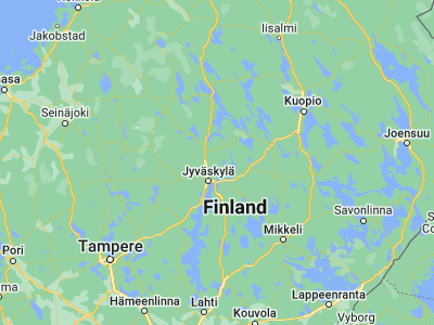 Map showing location of Laukaa (62.41407, 25.95194)
