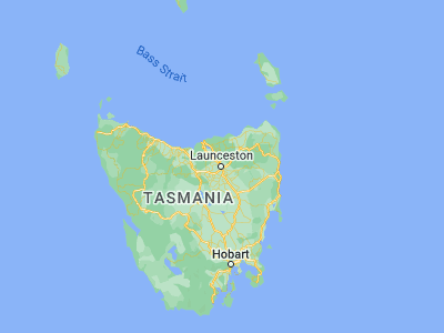 Map showing location of Launceston (-41.43876, 147.13467)