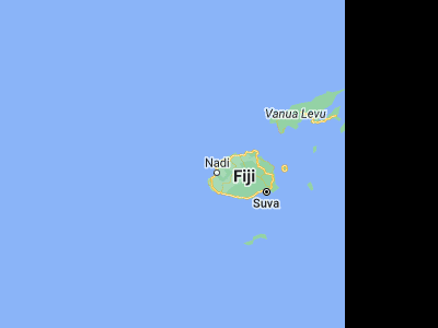 Map showing location of Lautoka (-17.61667, 177.46667)