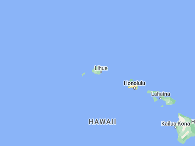 Map showing location of Lawai (21.91999, -159.50616)