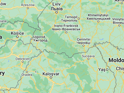 Map showing location of Lazeshchyna (48.26852, 24.4201)