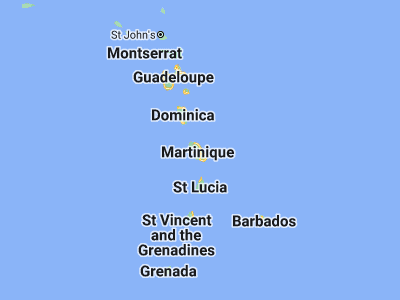 Map showing location of Le Gros-Morne (14.7, -61)