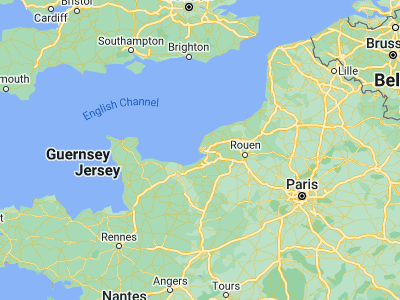Map showing location of Le Havre (49.4938, 0.10767)
