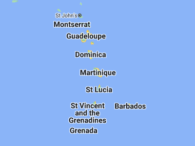 Map showing location of Le Lamentin (14.608, -61.00933)