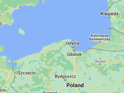 Map showing location of Lębork (54.53921, 17.75012)