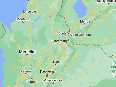 Map showing location of Lebrija (7.11317, -73.2178)