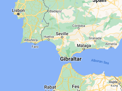 Map showing location of Lebrija (36.92077, -6.07529)