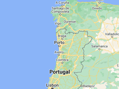 Map showing location of Leça do Bailio (41.21457, -8.61348)