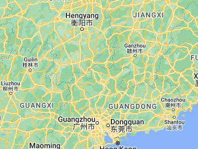 Map showing location of Lecheng (25.11371, 113.35408)