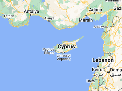 Map showing location of Lefka (35.11056, 32.85056)