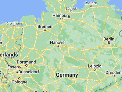 Map showing location of Lehrte (52.37539, 9.97155)