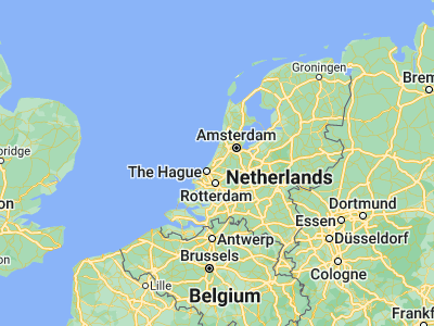 Map showing location of Leiden (52.15833, 4.49306)