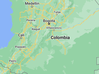 Map showing location of Lejanías (3.5251, -74.02156)