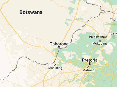 Map showing location of Lenchwe Le Tau (-24.38333, 25.85)