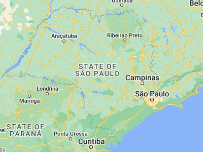 Map showing location of Lençóis Paulista (-22.59861, -48.80028)