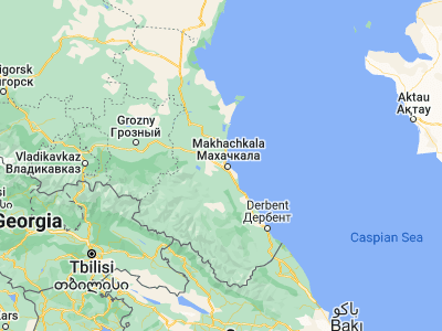 Map showing location of Leninkent (42.96895, 47.35202)