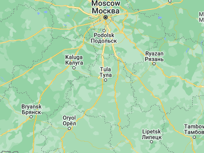 Map showing location of Leninskiy (54.28768, 37.45926)