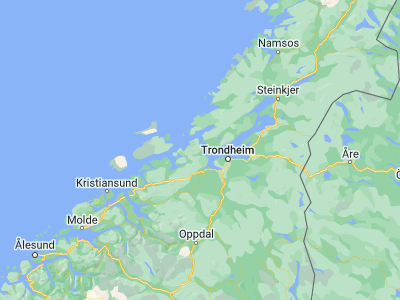 Map showing location of Lensvik (63.51389, 9.80611)