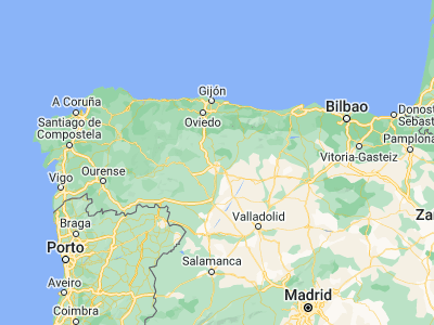 Map showing location of León (42.6, -5.56667)