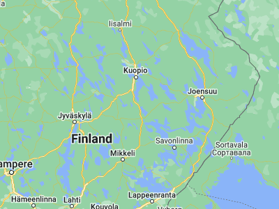 Map showing location of Leppävirta (62.49009, 27.78262)