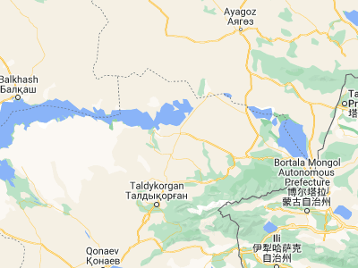 Map showing location of Lepsy (46.235, 78.94556)