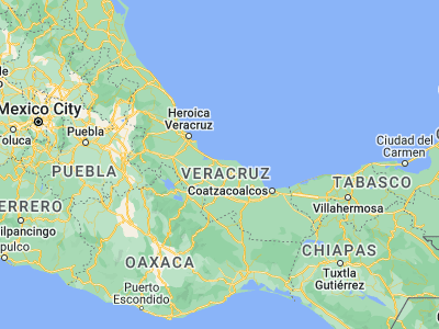 Map showing location of Lerdo de Tejada (18.62942, -95.51864)
