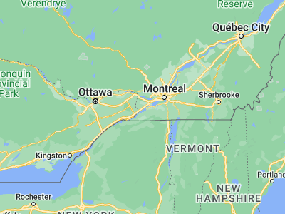 Map showing location of Les Coteaux (45.28338, -74.23254)