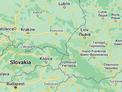 Map showing location of Lesko (49.4701, 22.33042)