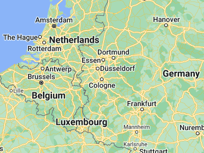 Map showing location of Leverkusen (51.0303, 6.98432)