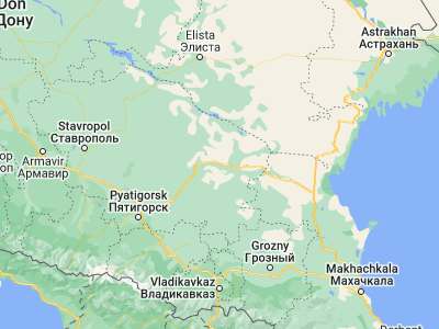 Map showing location of Levokumskoye (44.82194, 44.66056)