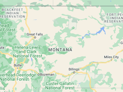 Map showing location of Lewistown (47.06247, -109.42824)