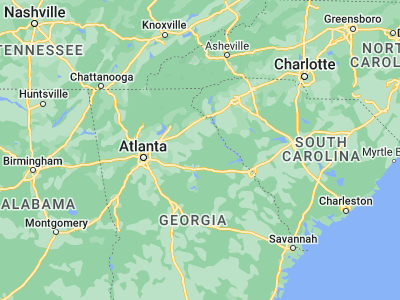 Map showing location of Lexington (33.86984, -83.11182)