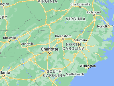 Map showing location of Lexington (35.82403, -80.25338)