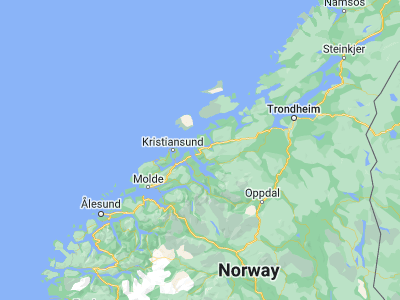 Map showing location of Liabøen (63.12249, 8.31587)