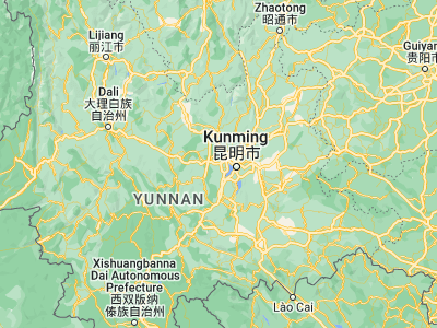 Map showing location of Lianran (24.92271, 102.48496)