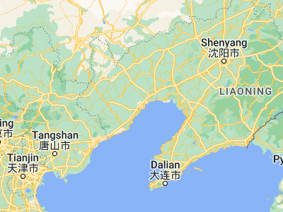 Map showing location of Lianshan (40.76432, 120.85327)