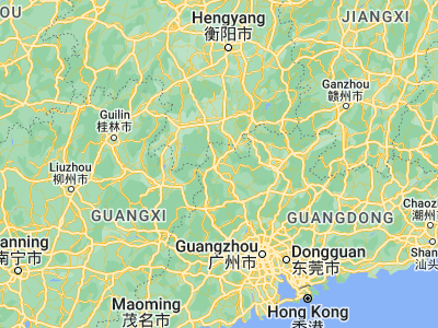 Map showing location of Lianzhou (24.78111, 112.3825)
