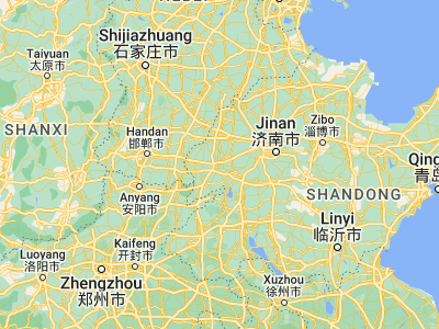 Map showing location of Liaocheng (36.44389, 115.96472)