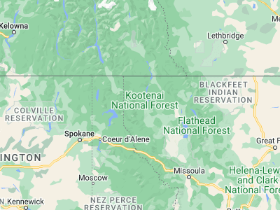 Map showing location of Libby (48.38829, -115.556)