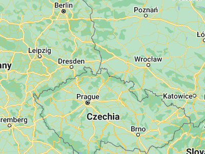Map showing location of Liberec (50.76711, 15.05619)