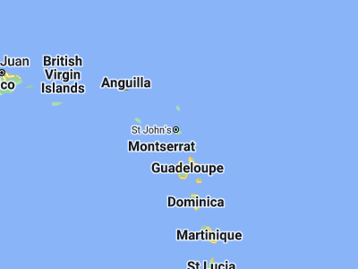 Map showing location of Liberta (17.03333, -61.78333)
