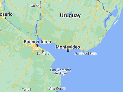 Map showing location of Libertad (-34.63333, -56.61917)