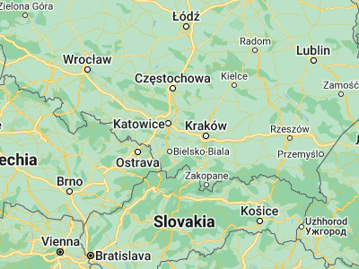 Map showing location of Libiąż (50.10396, 19.31568)