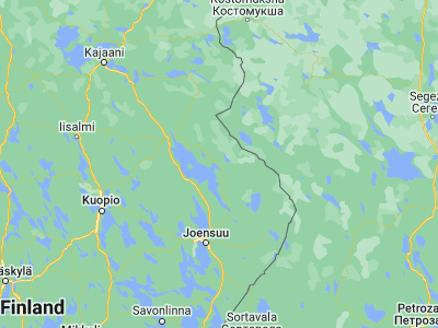 Map showing location of Lieksa (63.31667, 30.01667)
