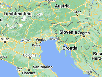 Map showing location of Lignano Sabbiadoro (45.69222, 13.14806)