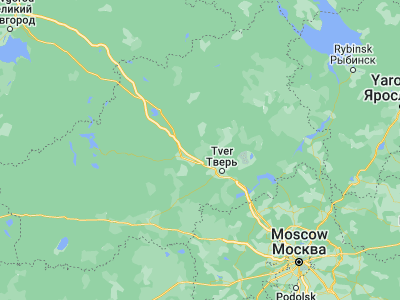 Map showing location of Likhoslavl’ (57.12747, 35.46404)