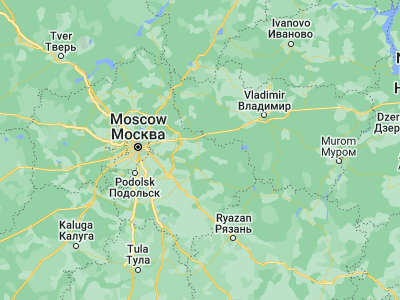 Map showing location of Likino-Dulevo (55.7083, 38.9542)